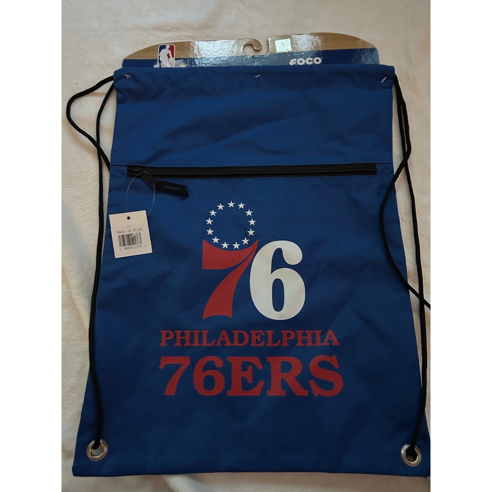 Philadelphia 76ers NBA Drawstring Backpack FOCO‎ Blue Sack Bag